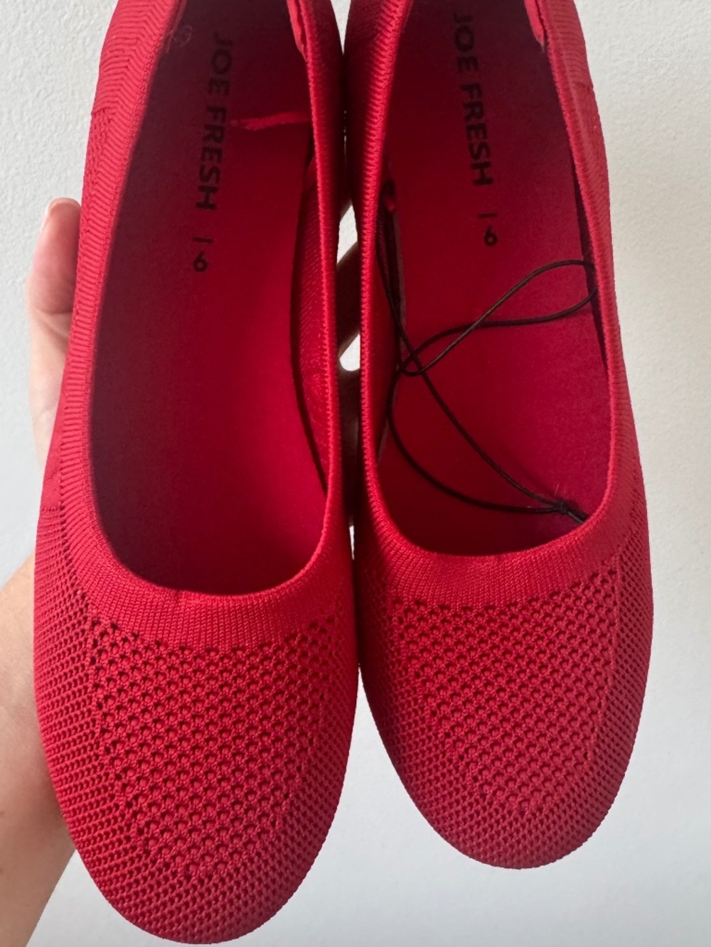 Joe Fresh Red Knit Ballet Flats – Women’s Size 9 – NEW